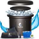 XL 105GL Cold Plunge Tub for Adults, 5-Layer Insulated Inflatable Ice Bath & Recovery Tub with Pump, Thermometer, 3 Reusable Ice Packs, Inflatable Lid & Drain, Indoor/Outdoor Athlete Bundle