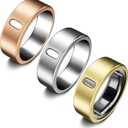 3 Pack Cover Compatible with Oura Ring Gen 4/Oura Ring Gen 3 Horizon/Heritage Size 7, Support Charging with Cover on, Anti-Scratch TPU Protector for Men Women (Size 7, Silver+Gold+Rosegold)