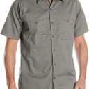Red Kap Mens Short Sleeve Wrinkle-Resistant Cotton Work Shirt M