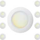 JULLISON 9 Inch LED Disk Light 5CCT Field Selectable Low Profile Recessed & Surface Mount Ceiling Light (8 Packs)