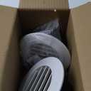 Soffit Vents 4 Inch - Exhaust Vent Exterior Round Vent Cover with Built-in Fly Screen Mesh - 2 Packs Air Vents ABS Louver Grille Cover for Bathroom Office Home Garage