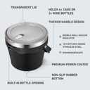 COKTIK 7L Insulated Ice Bucket with LidDouble Wall Vacuum Stainless Steel Beverage Bucket Keeps Frozen LongerHolds 6 Longnecks or 3 Bottles of Winefor Cocktail, Champagne, Large Parties(Black)