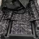 Large Foldable Wheeled Shopping cart, Insulated Waterproof Reusable Grocery Bag, Portable Tote for Supermarket Shopping, Travel & Camping (Black)