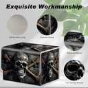Card Game Storage Box TCG Deck Box MTG Card Box Organizer Trading Card Case Commander Deck Box TCG Card Storage Box Magnetic Closure Creative Pattern Up to 200 Cards, A Skull On A Wood