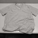 TAFLE Mens T Shirts Summer Short Sleeve V Neck T-Shirt Casual Corduroy Shirt Fitted Tee Shirt, Size M
