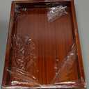 LakdiBaaz Premium Wooden Serving Tray Small, Large & Extra-Large | High Gloss, Waterproof & Lightweight Decorative Tray for Dining, Coffee & Home Use (Teak, Large)