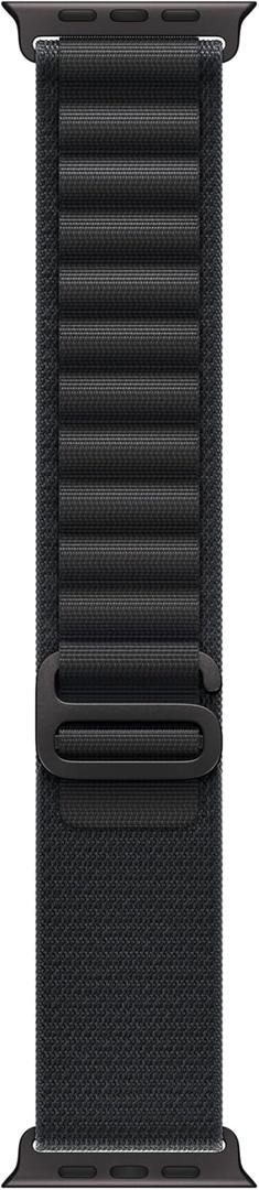Apple Watch Band - Alpine Loop - 49mm - Black - Medium - Black Titanium Finish