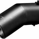 Black Exhaust tip - Fit 1.5 to 2 Inch Exhaust Tail Pipe Diameter- Black Coated Stainless Steel - Car Muffler Tips