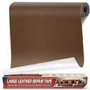 Leather Repair Tape Patch, 17" x 79" Self Adhesive Leather Patches for Furniture,Vinyl Repair Kit for Car Seat, Couch, Chairs, Boat Seat, Sofa Brown