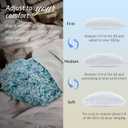 BETU Cooling King Size Pillow, Shredded Memory Foam Cool Pillow for Hot Sleepers, Adjustable Firm Soft Support Bed Pillows Perfect for Back Neck Pain and Side Sleeping with Pillows Case Cover, White