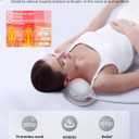 Heated Neck Stretcher with Red Light Therapy, Wireless Cervical Traction Device for TMJ Pain Relief and Shoulder Relaxer, Neck Traction Massager Pillow for Home/Office Used, Grey
