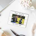 Dad Son Picture Frame 4x6, Father and Son Wooden Picture Frame, Christmas Fathers Day Birthday Gifts for Father from Son, Boy Dad We Love You Decorative Photo Frames for Table Desk Decor