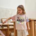 2 x 6 Sheets Easter Iron on Patches Decals Easter Eggs Bunny Designs Heat Transfer Stickers Happy Easter Vinyl Stickers Cartoon Cute Rabbit Iron on Appliques for Clothing T-Shirt Clothes DIY Decorations