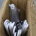 JOYBOS 30 Pack Pants Hangers Space Saving, Open Ended Hangers for Pants, Scarf Organizer Hanger for Closet, Metal Non Slip Jean Hanger - White Pant Hangers for Jeans,Trouser,Leggings,Slacks