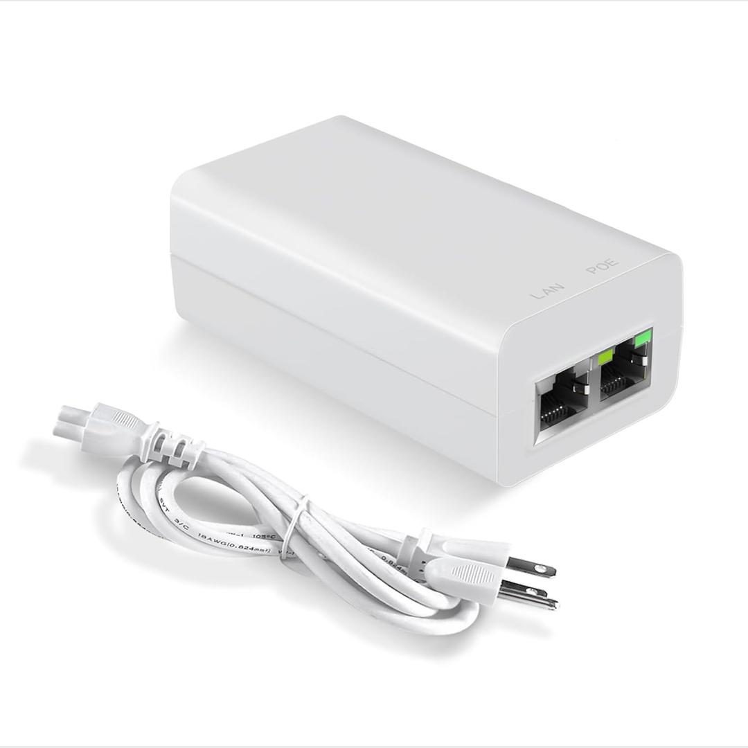 Gigabit PoE Injector 48V 15W, Single Port PoE Power Injector for IP Camera, Wireless Access Point, IP Phones, EN15GF