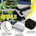 7/8" 22mm Dirt Bike Handlebars with Foam Pad Atv Motorcycle Handlebars for Motocross Atv Dirt Bike Ebike(Silver)