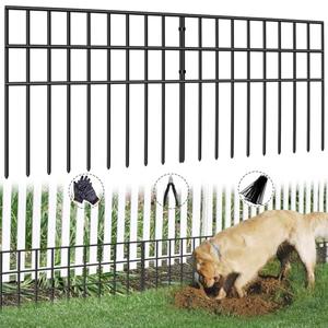 42.5ft(L) x 13in(H) Animal Barrier Fence, 30 Panels No Dig Garden Fence for Dog Rabbit, Rustproof Anti Digging Barrier, Garden Edging Border Ground Defense for Outdoor, Yard, Patio