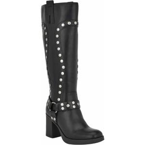 Cert Heeled Moto Boots (Black, 6M)