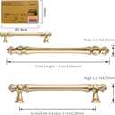 Amerdeco 20 Pack Brushed Brass Cabinet Pulls 5 Inch(128mm) Hole Center Cabinet Hardware Gold Kitchen Cabinet Handles for Bathroom Drawer Pulls Dresser Pulls ZH0014