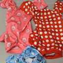 3 Pieces Dog Pajamas Puppy Soft Pets Clothes Dog Jumpsuit for Pets Cute Apparel Bodysuits for Girl and Boy, 3 Styles (M Fits 5.5-7.7 lbs)