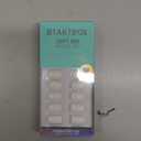 BTArtbox Press On Nails Square - Pastel White Short Press On Nails with Glue for Women, Opaque Soft Gel Glue On Nails in 16 Sizes - 32 Stick On Nails Kit, Note Book