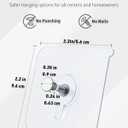 Uniclife 60 Pcs Self Adhesive Picture Hooks 33 Max lbs Load No Drill Screw Stickers Heavy Duty Picture Hangers Without Nails Wall Hooks for Hanging Waterproof Hangers Sticky Hook for Bathroom Kitchen