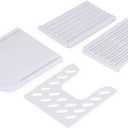 ORIONE Adjustable Toast Slicer/Cutting Guide for Homemade Bread, Plastic Bread Slicer Loaf for Slicing Bread Foldable Kitchen Baking Tools (White)