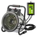 Greenhouse Heater with Digtal Thermostat, 1500W Electric Greenhouse Heaters, Fast Heating with Overheat Protection, Grow Tent Heater for Green House, Outdoor, Patio, Flower Room, Silver