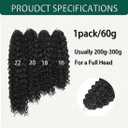 Deep Wave Human Hair Crochet Bundles 16 Inch 60g Pre-Separated Feather Crochet Human Hair Invisible Knotless Crochet Hair Extensions for Black Women