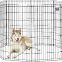 MidWest Homes for Pets 48-Inch Exercise Pen, for Indoor and Outdoor use, 16 Sq Feet of Play, Folding Dog Pen, No Door Design for Maximum Security, Easy to Set Up, Foldable Dog Playpen