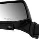 Left Driver Side Mirror Fits for Chevy Silverado 1500 2019-2025 Support Power Folding Power Heated Glass Adjust with Turn Signal Puddle Light Support BSM with Memory 14pins