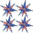 32" American Balloons Patriotic Balloons Star Red White Blue Balloon for Independence Day Party Decorations Memorial Day for the Fallen Party Decor 4th of July Party Decor Veterans Day Balloon