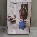 Yamazaki Home Tower Backpack Over The Door Hanger for Closet Or Bedroom, Two-Tiered Bookbag Metal Storage Rack, Easy Installation - Steel (Black)