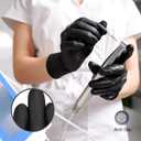 Disposable Nitrile Exam Gloves, Black Nitrile Gloves Disposable Latex Free for Medical, Cooking & Esthetician