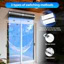 36" Home Wall-Mounted Air Curtain, Blocks Insects & Bugs from Entering, Dual-Speed Strong Air Curtain with Auto Door Magnetic Switch, Black