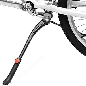 TOPCABIN Bike Kickstand Adjustable Aluminium Alloy Bicycle Kickstand Bike Side Kickstand Fit for 24" 26" 28" Mountain /700 Road/BMX/MTB (Center Stand (Black))