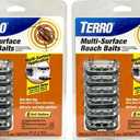 TERRO T500SR Indoor Multi-Surface Roach Bait Stations - Indoor Roach Killer, 12 Bait Stations, Black