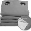 Moondream DecibelControl 3-in-1 Soundproof Curtain | Noise Reduction | Thermal Insulation | 100% Blackout | Patented Technology | Made in Europe | Grommet | 55" W x 63" L | Grey - Cloud MC09