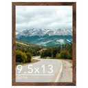 KTKDE 9.5x13 Picture Frame Deep Brown for Wall Hanging, Wood 9.5 x 13 Frame Photo Frame for Wall Horizontally or Vertically, Deep Brown, 3 Pack