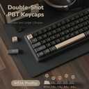 RK ROYAL KLUDGE R65 Wired Gaming Keyboard with Volume Knob, 60% Percent RGB Backlit Mechanical Keyboard Gasket Mount with PBT Keycaps, MDA Profile, QMK/VIA, 66 Keys Hot Swappable Cream Switch, Black