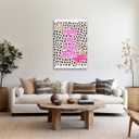 Pink Cheetah Wall Art You're Like Really Pretty Poster Preppy Aesthetic Trendy Dorm Room Canvas Prints For College Dorm Room Decor 8x12inch Framed (style-5)