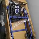 Drive Medical Aluminum Rollator Walker Fold Up and Removable Back Support, Padded Seat, 6" Wheels, Blue,R726BL (1 Count (Pack of 1))