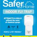 Safer Home Indoor Plug-In Fly Trap - SH502 - Effective Fruit Fly Traps for Indoors, 400 Sq Ft Protection - Style: 1 Device + 2 Glue Cards