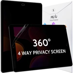 Peslv 360 Privacy Screen for iPad 9th 8th 7th Gen - 10.2 Inch, Anti Glare Blue Light Spy Filter Private Cover, High Sensitive Bubble-Free Easy Install Black Security Protector