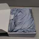 Sunflower Queen Fitted Sheet, 1-Piece Extra Deep Pocket Fitted Bottom Sheet 22", 100% Cotton Sateen Soft Breathable, Stone Blue