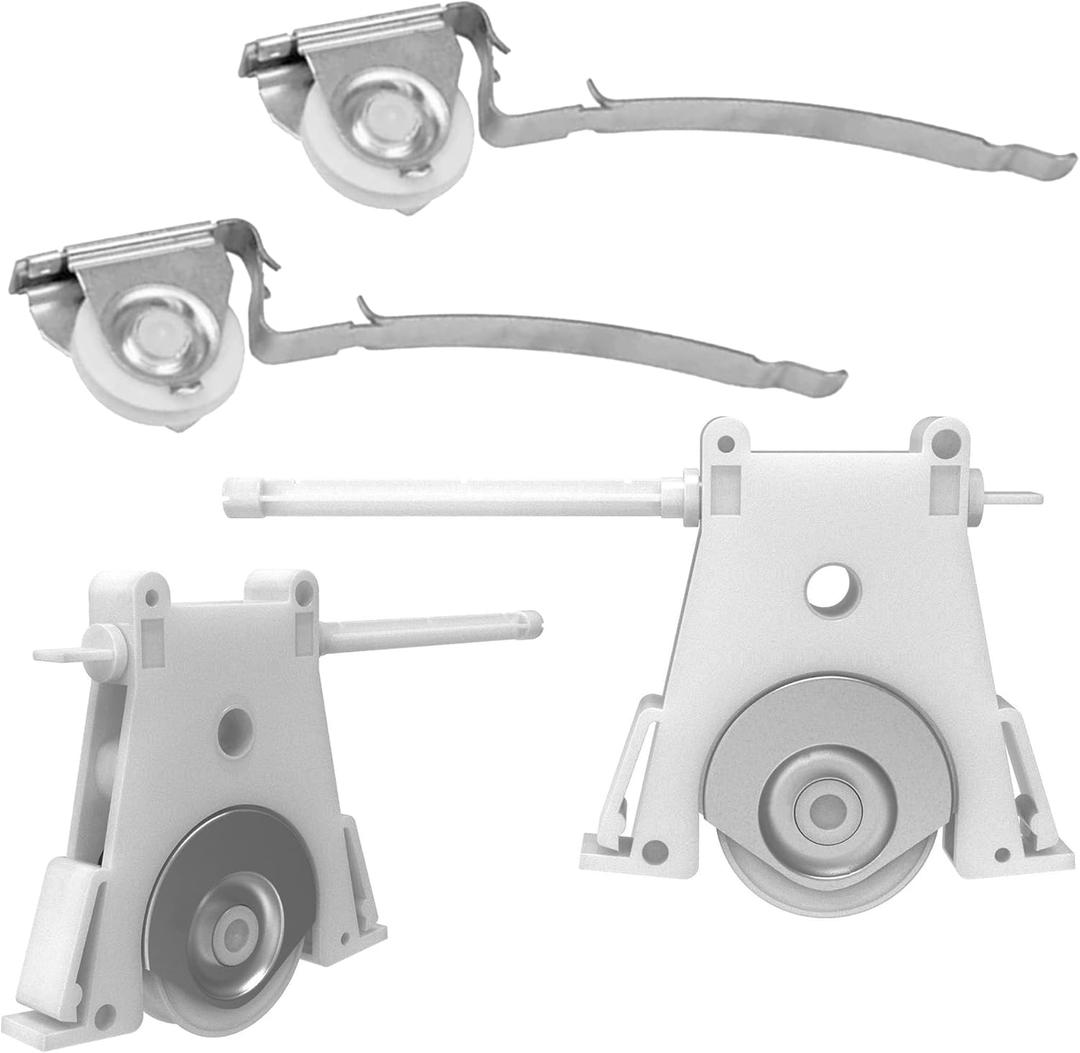 2 Pair Gliding Screen Door Roller Assembly Fits for Andersen Upper P/N #1997063 & Lower P/N #1997310 (1991 to Present), 1-1/4" Nylon Concaved Wheels, Edge Adjustable