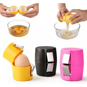2 x 3Pcs Egg Shell Opener,2026 New Egg Cracker Tool for Raw Eggs,Stainless Steel Eggshell Breaker Egg Shell Cutter Kitchen Gadgets,Hard Boiled Egg Peeler Egg Cube Egg Separator Handheld easy to use daily
