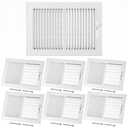 Blulu 6-Pack Fits 12" x 8" Air Vent Duct Opening Covers, 2-Way Steel Air Vent Adjustable for Sidewall Wall Ceiling with Screws, Outer Dimensions: 13.75"w x 9.75"h