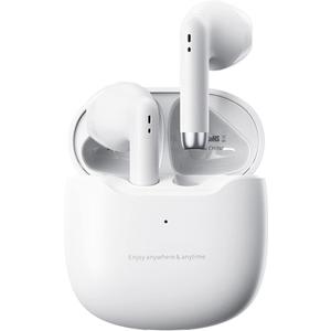 True Wireless Earbuds White Bluetooth 5.3 with Microphone for Working Out Noise Canceling Blue Tooth Ear Buds Deep Bass TWS Wireless Earphones with Charging Case in Ear Headphone for iPhone Android
