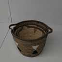 Nesting Woven Baskets With Handles, Set Of 3
